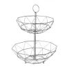 Fruit Bowl Silver Iron 30 x 30 x 38 cm