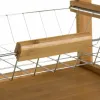 Vegetable trolley Natural Metal Bamboo 60 x 36 x 80 cm