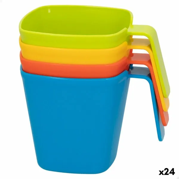 Stiklinių rinkinys Aktive Spalvotas 390 ml iškyla 24 vnt. 4 Dalys