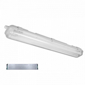 BELLA LUMINAIRE WITH LED TUBE(1200mm) 2X18W 6200K-6500K IP65 WITH BLOCK