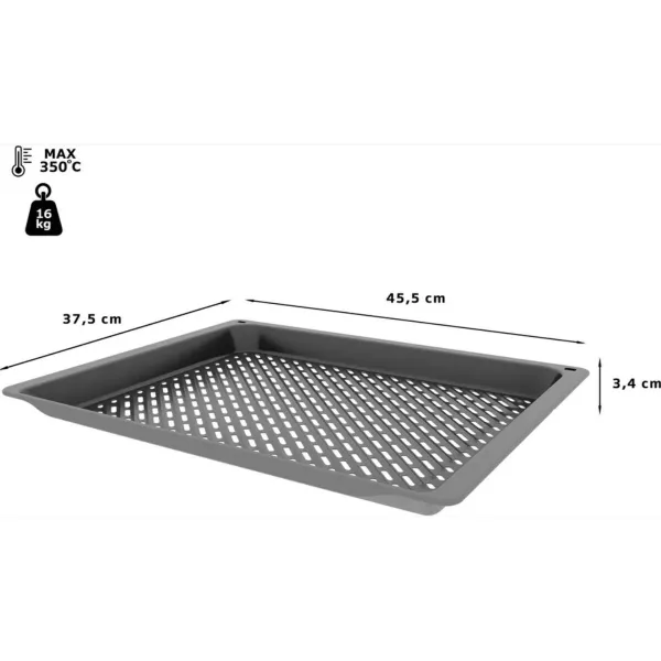 Orkaitė forma BOSCH HEZ629070 Antracito Metalinis (4,5 cm) (37,4 cm)