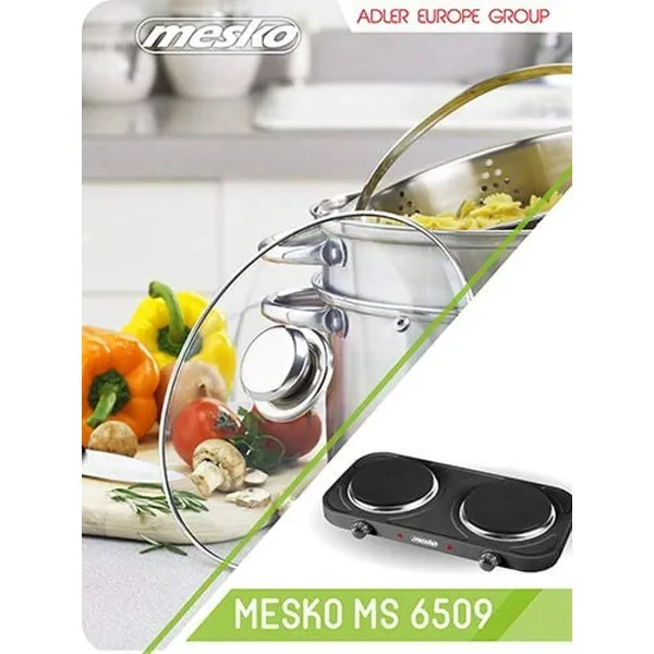 Elektrinė viryklė Adler MS 6509 Juoda 2000 W