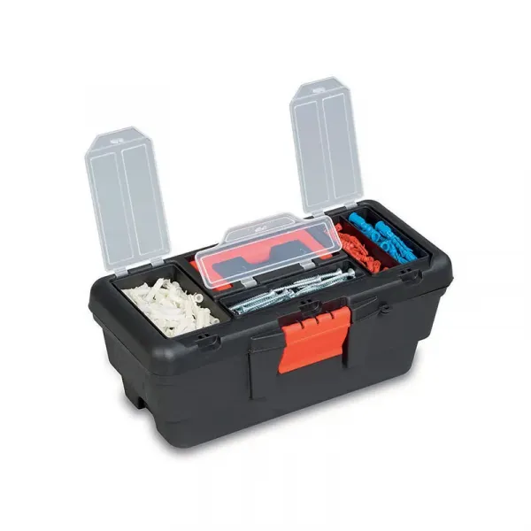 PLASTIC TOOL BOX WITH ORGANIZER 19&quot
