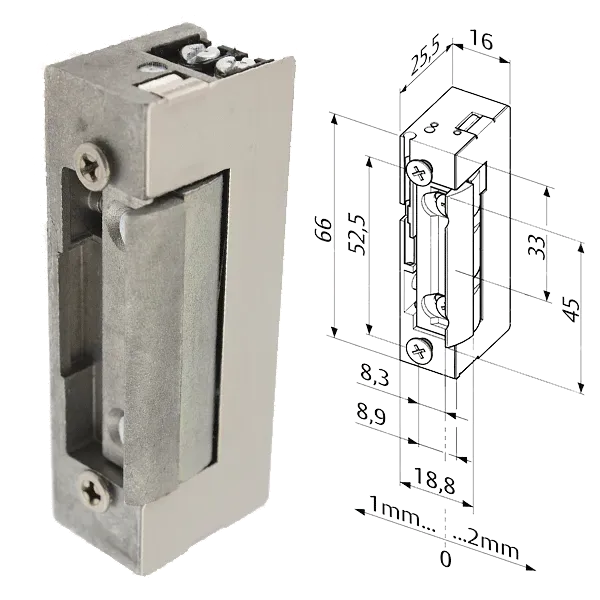ELECTROMAGNETIC STRIKE PLATES 8-16V AC/DC