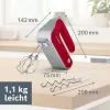 Миксер-тестомес BOSCH MFQ40303 Красный 500 W