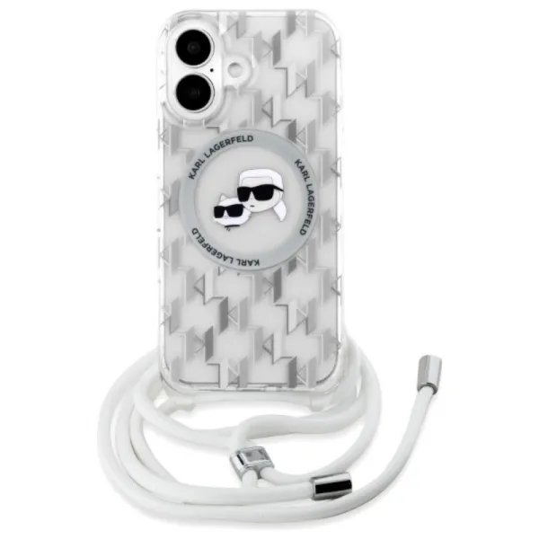 Karl Lagerfeld IML Crossbody Monogram Karl & Choupette Head MagSafe - Case for iPhone 16 (transparent)