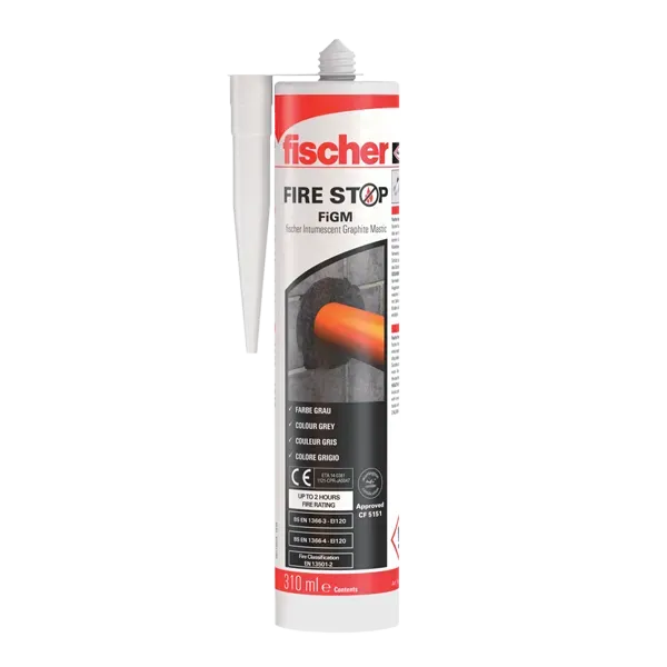 FISCHER FIGM 310 INTUMESCENT GRAPHITE MASTIC 310ml