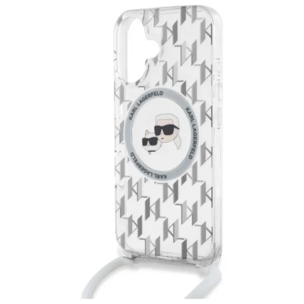 Karl Lagerfeld IML Crossbody Monogram Karl & Choupette Head MagSafe - Case for iPhone 16 (transparent)
