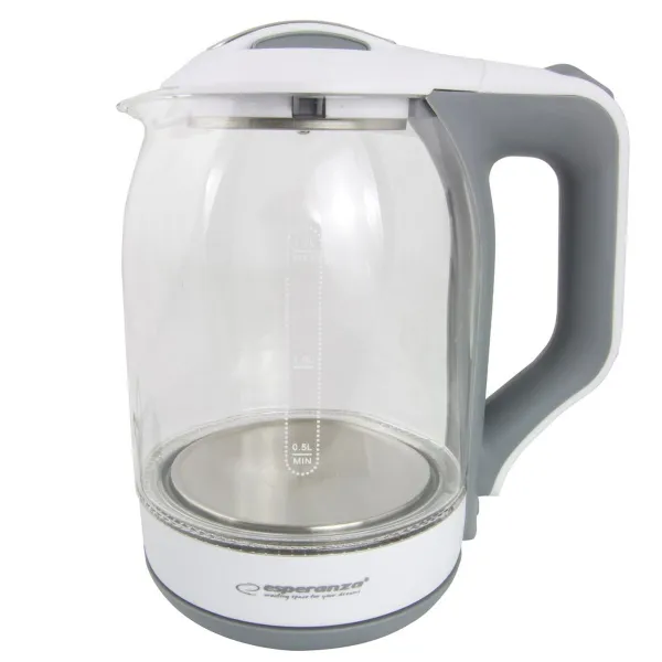 Чайник Esperanza EKK025W  Белый Cтекло Пластик 1500 W 1,7 L