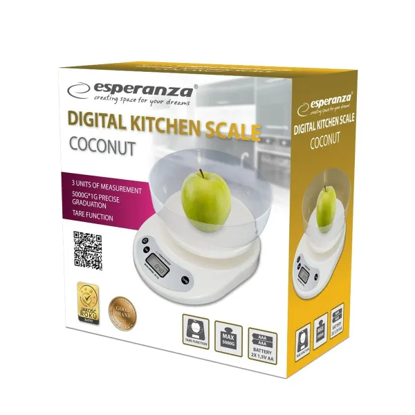 кухонные весы Esperanza EKS007 Белый 5 kg