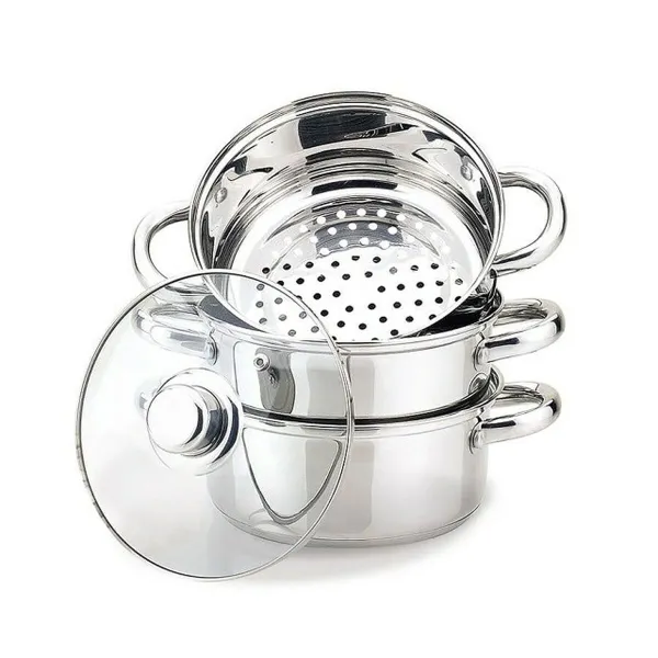 Steamer with Pan Feel Maestro MR-2900-18 Steel Glass Stainless steel 2 L