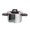 Кастрюля с крышкой Feel Maestro  MR-3530-20 Черно-красный Сталь Нержавеющая сталь Пластик Ø 20 cm 3,2 L