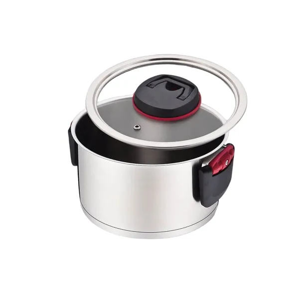 Кастрюля с крышкой Feel Maestro  MR-3530-20 Черно-красный Сталь Нержавеющая сталь Пластик Ø 20 cm 3,2 L