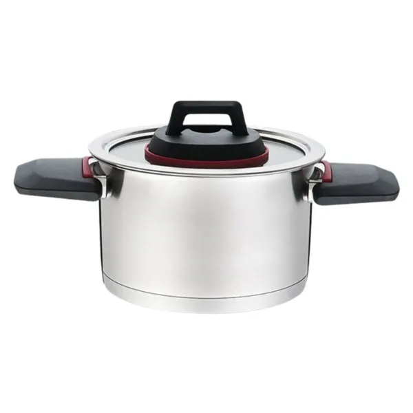 Кастрюля с крышкой Feel Maestro MR-3530-6 Черно-красный Сталь Нержавеющая сталь Пластик Ø 24 cm Ø 20 cm Ø 16 cm 1,5 L 5,8 L 3,2 