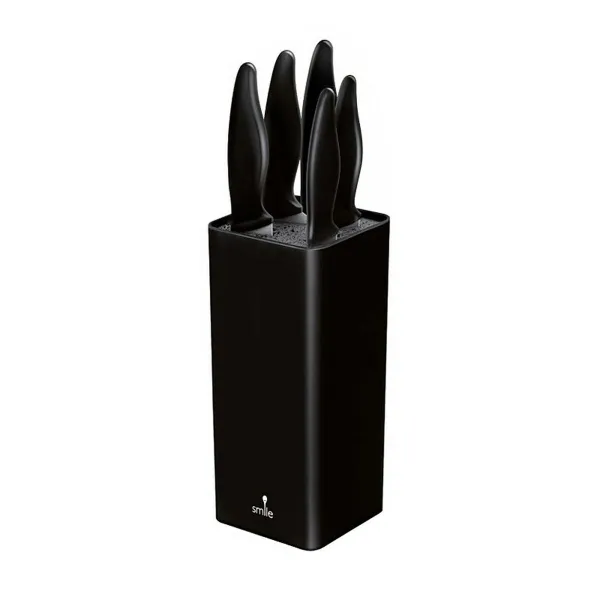 Set of Kitchen Knives and Stand Smile