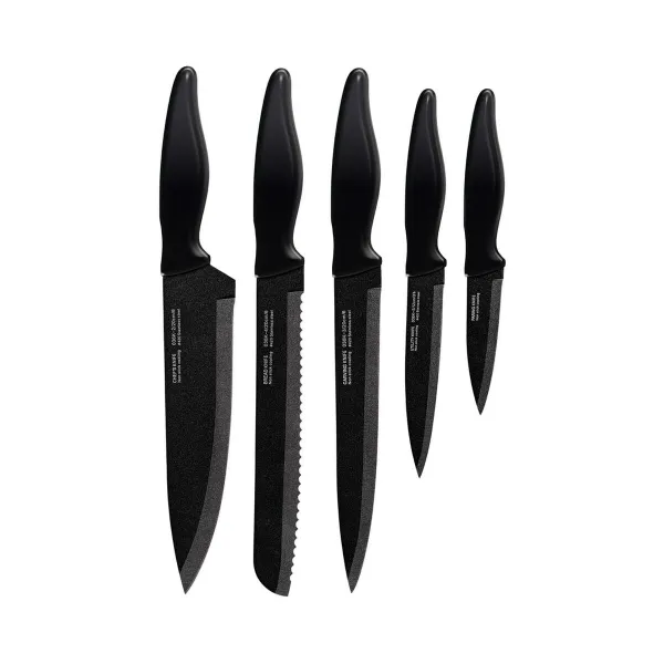 Nažu komplekts Smile SNS-3 Melns Nerūsējošais tērauds Plastmasa 6 Daudzums