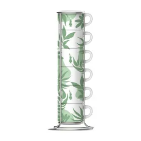 Набор из 6 кофейных чашек Bialetti 29597 Белый Зеленый Фарфор 90 ml (6 штук)