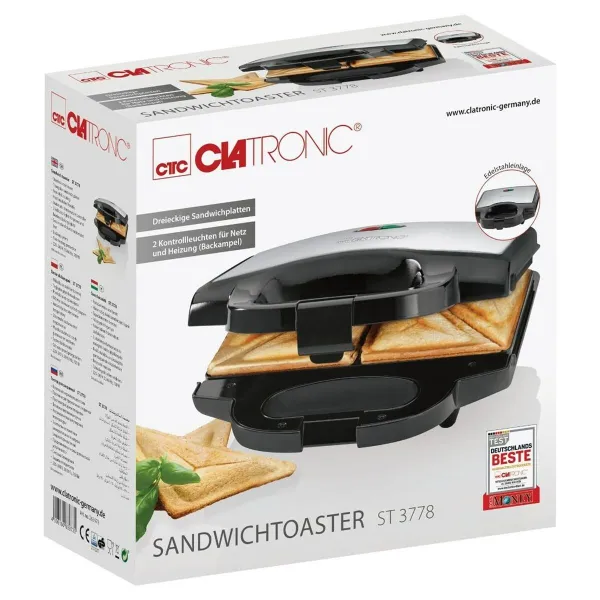 Sumuštinių keptuvė Clatronic ST 3778 Juoda 750 W