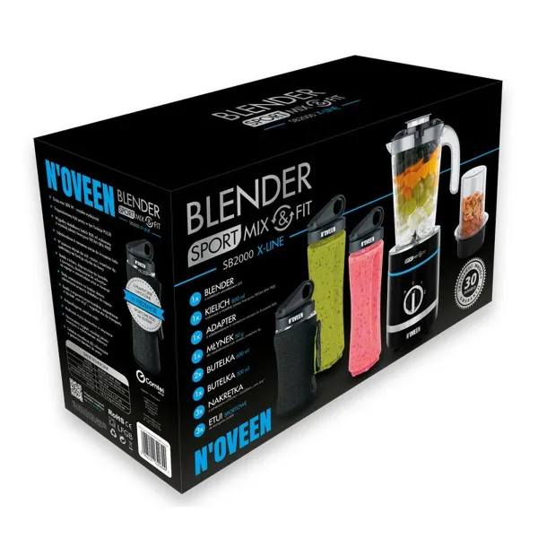 Kuppiblenderi N'oveen SB2000 Musta 500 W 800 ml