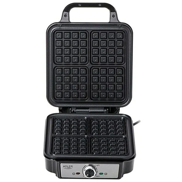 Vafeļu Panna Adler AD 3083 Melns Sudrabains 1800 W