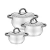 Kannellinen vuoka Feel Maestro MR-3522-6M-BLACK Hopeinen Teräs Ruostumaton teräs Ø 18 cm Ø 20 cm Ø 16 cm 2,5 L 1,8 L 3,5 L (6 Ka