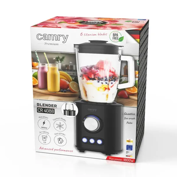 Cup Blender Adler CR 4088 Black 1800 W