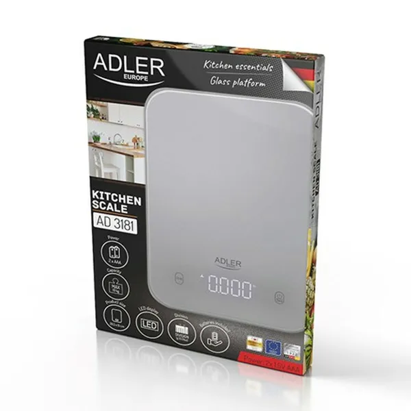 virtuvines svarstykles Adler AD 3181g Pilka 10 kg
