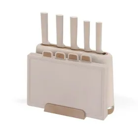 Set of Kitchen Knives and Stand Feel Maestro MR-1412-BEIGE