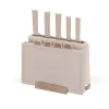 Set of Kitchen Knives and Stand Feel Maestro MR-1412-BEIGE