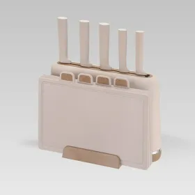 Set of Kitchen Knives and Stand Feel Maestro MR-1412-BEIGE