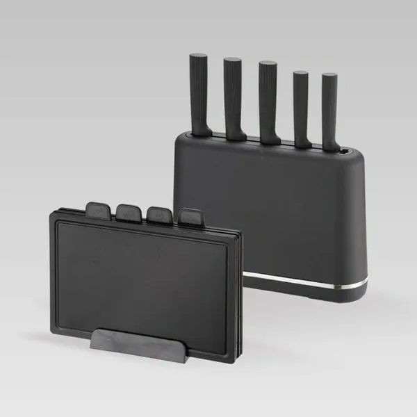 Set of Kitchen Knives and Stand Feel Maestro MR-1412-BLACK