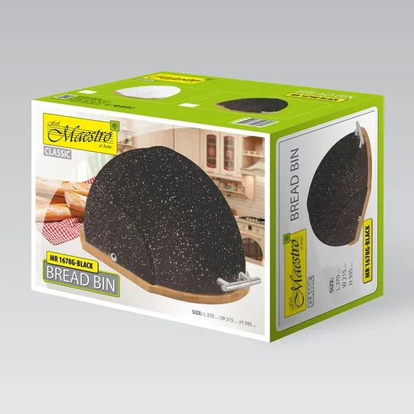 Leipäkori Feel Maestro MR-1678G-BLACK Valkoinen Musta Puu Puu, bambu Muovinen (1 osaa)