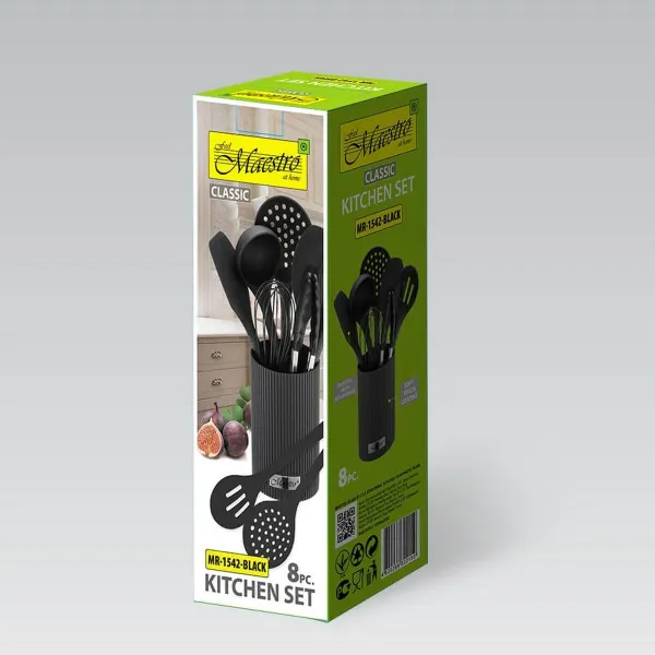 Set of Kitchen Knives and Stand Feel Maestro MR-1542-BLACK