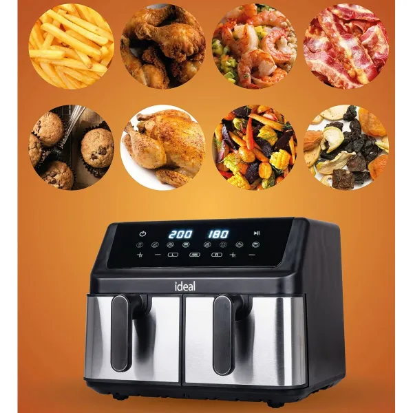 Air Fryer Eldom IK1500 dualcrisp Black 2000 W 9 L