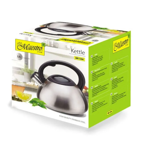 Tējkanna Feel Maestro MR-1306 Melns Sudrabains 3 L