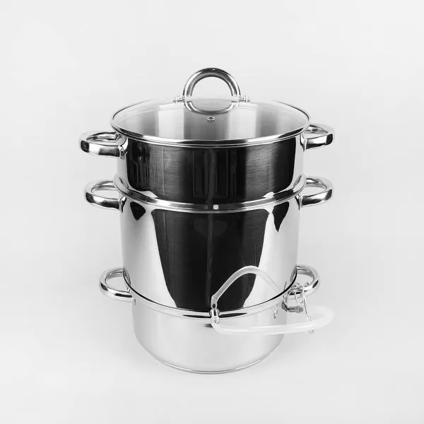 Steamer with Pan Feel Maestro MR-1030 Metal Silicone Stainless steel Tempered glass Ø 26 cm 8 L 4,5 L