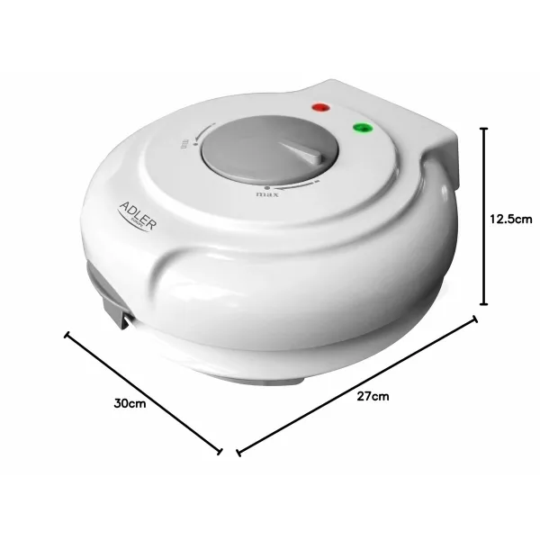 Vohvelikone Adler AD 3038 Valkoinen Harmaa 1500 W