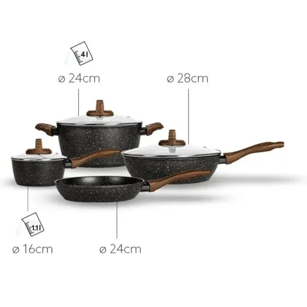 Pannu Smile MGK-24 Puu Ø 24 cm Ø 16 cm Alumiini