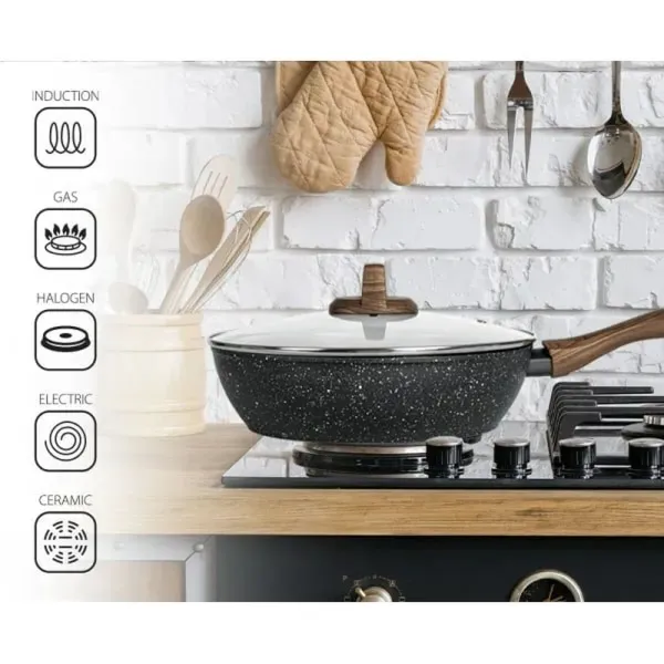 Pannu Smile MGK-24 Puu Ø 24 cm Ø 16 cm Alumiini