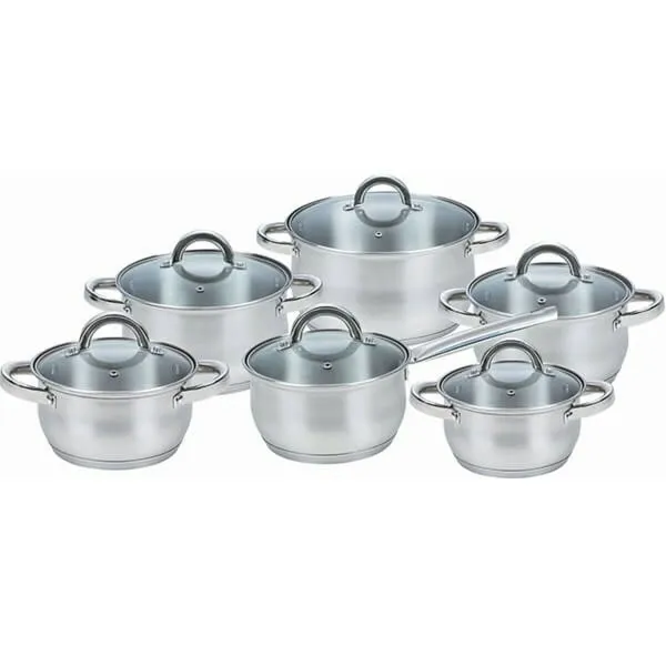 Кастрюля с крышкой Feel Maestro MR-2120-12 Сталь Нержавеющая сталь Ø 18 cm Ø 24 cm Ø 20 cm Ø 16 cm (12 Предметы)