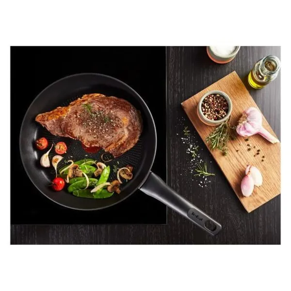 Set of Frying Pans Tefal G26890 Black Aluminium (2 Units)