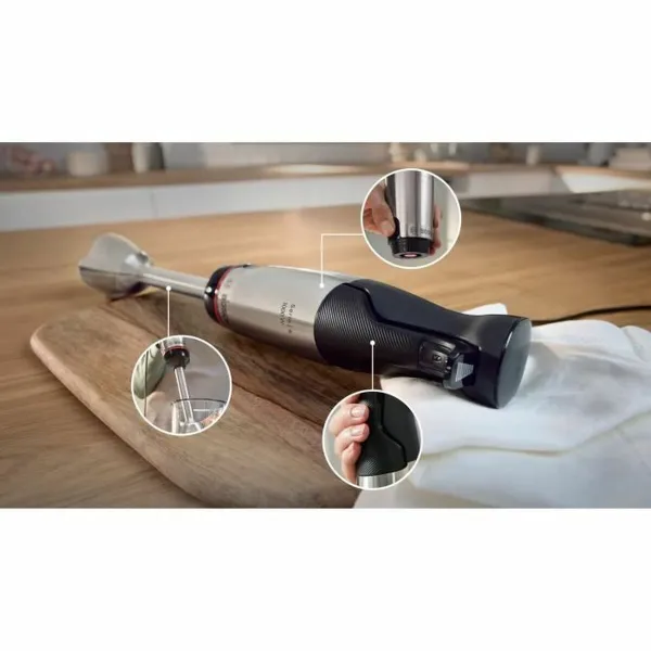 Hand-held Blender BOSCH MSM6M622 Black 1000 W