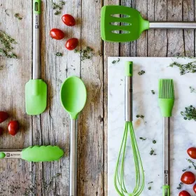 Cooking Spatula BRA A197002 Green Metal Stainless steel
