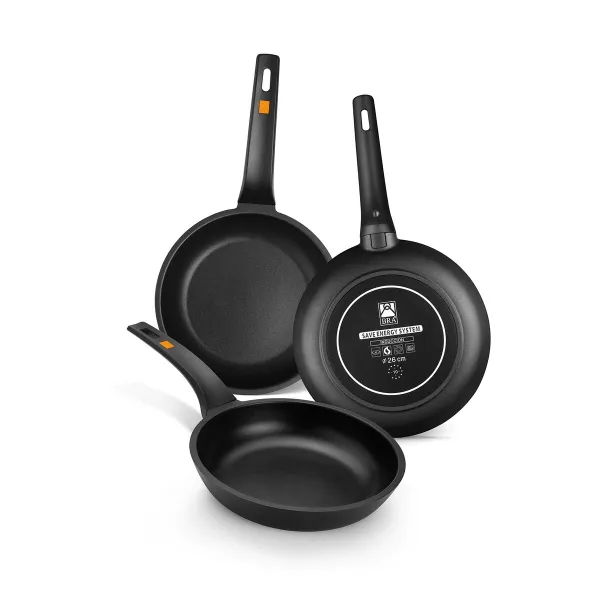 Wok keptuvė BRA Sartén Efficient Juoda Aliuminis Ø 24 cm
