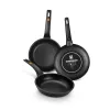 Wok keptuvė BRA Sartén Efficient Juoda Aliuminis Ø 24 cm