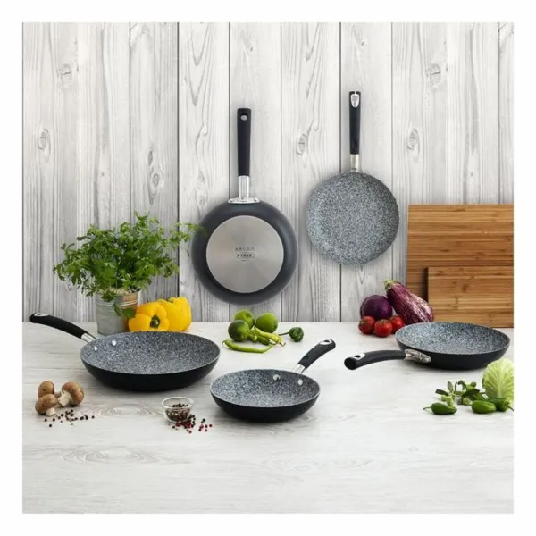 Non-stick frying pan Pyrex Artic Harmaa Metalli Teräs