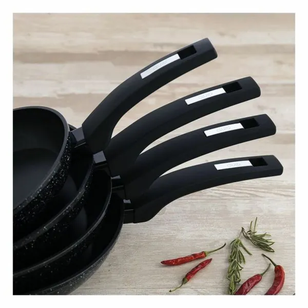 Non-stick frying pan Quid Estelar Musta Metalli
