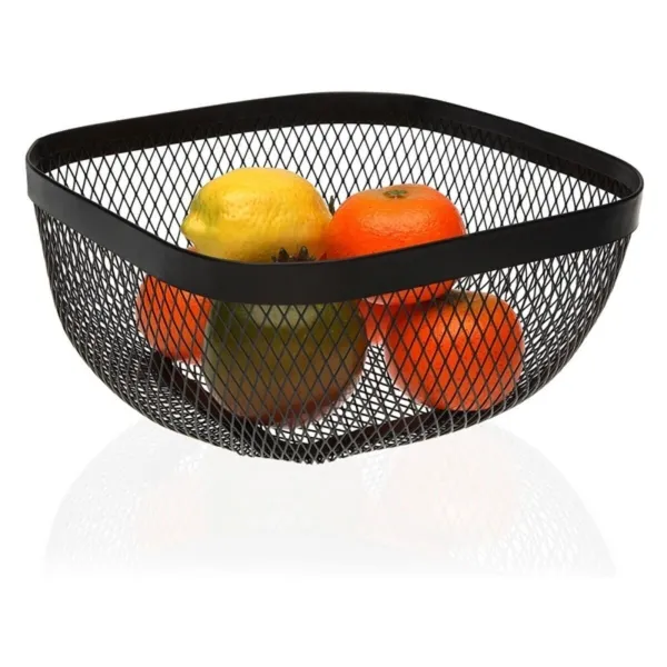 Vaisių dubuo Metalinis Plienas (26,5 x 12,5 x 26,5 cm)