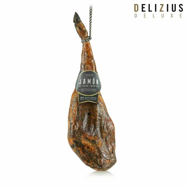 Set of Iberian Grain-Fed Ham and Ham Holder Delizius Deluxe