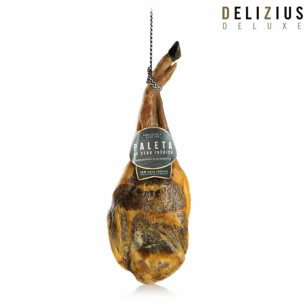 Вяленое плечо Иберико и держатель для нарезки Delizius Deluxe